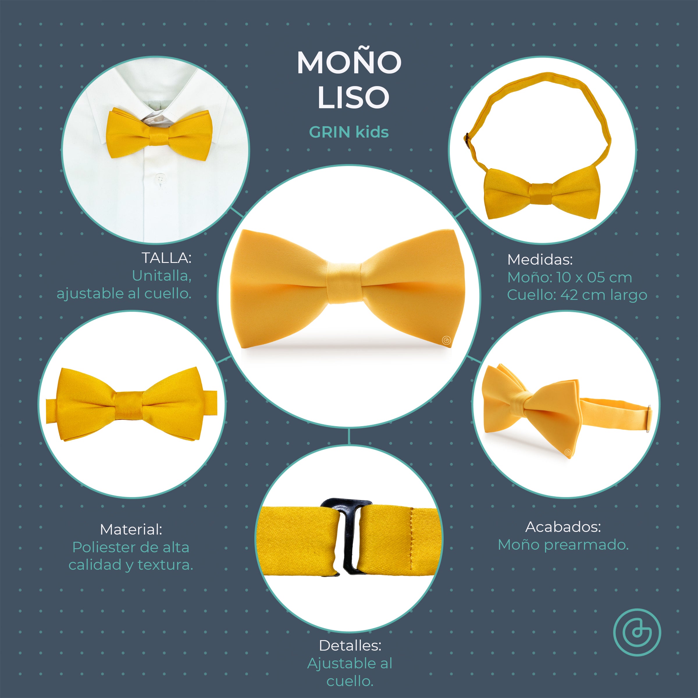 Moño Niño Liso · Dorado