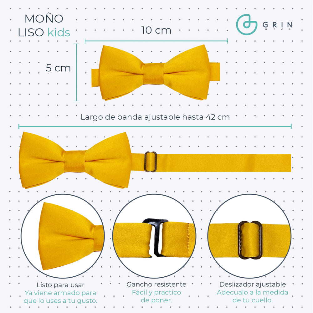 Moño Niño Liso · Amarillo