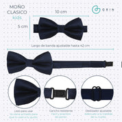 Moño Niño Clásico · Azul Marino