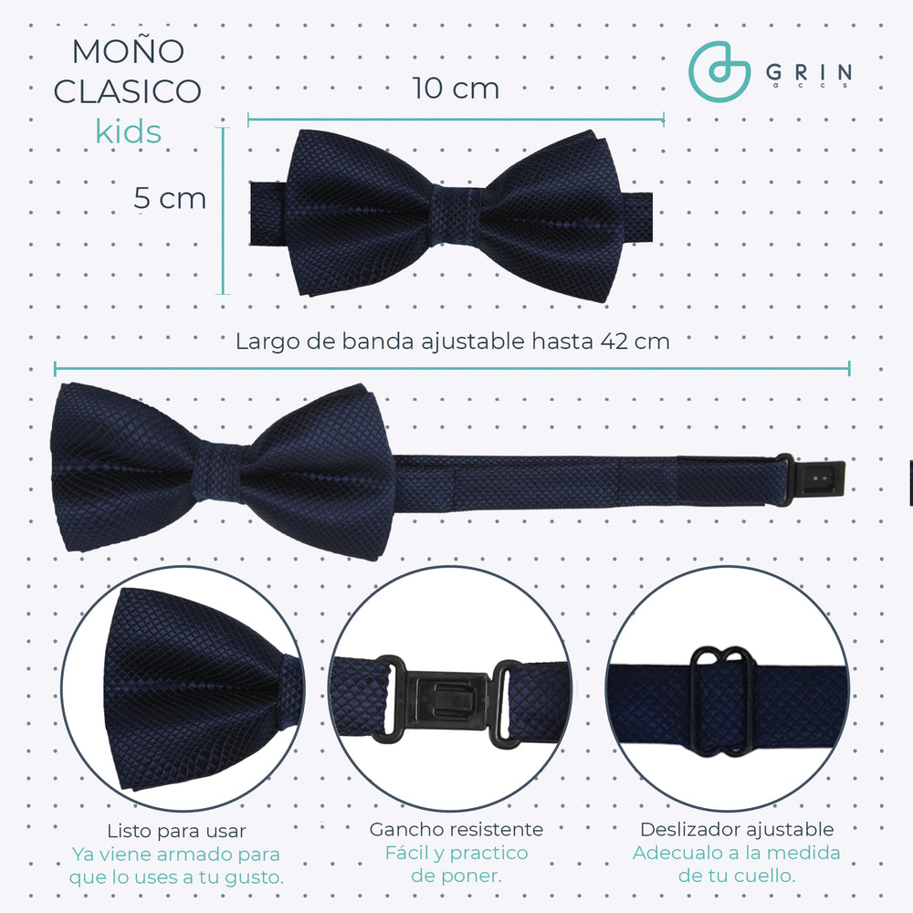 Moño Niño Clásico · Azul Marino