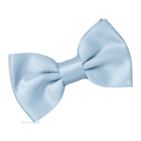 Moño Bebe Satin · Azul Cielo