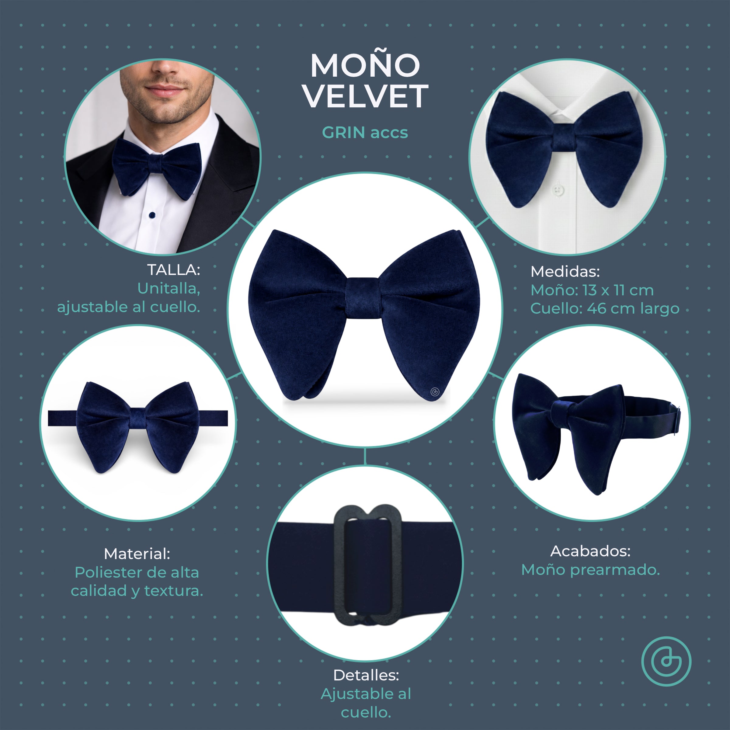Moño Velvet Mariposa de Terciopelo · Negro
