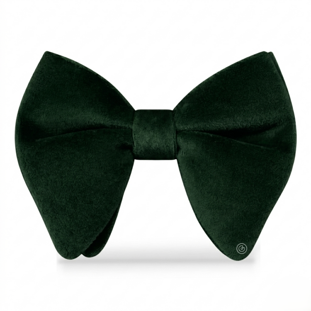 Moño Velvet Mariposa de Terciopelo ·  Verde Botella