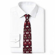 Corbata Navideña Estrellas - Color Vino - Edicion Limitada