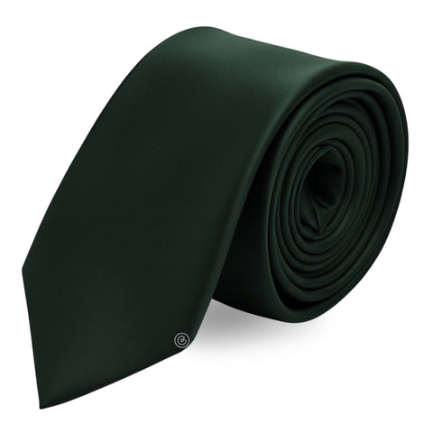 Corbata Satin · Verde Botella