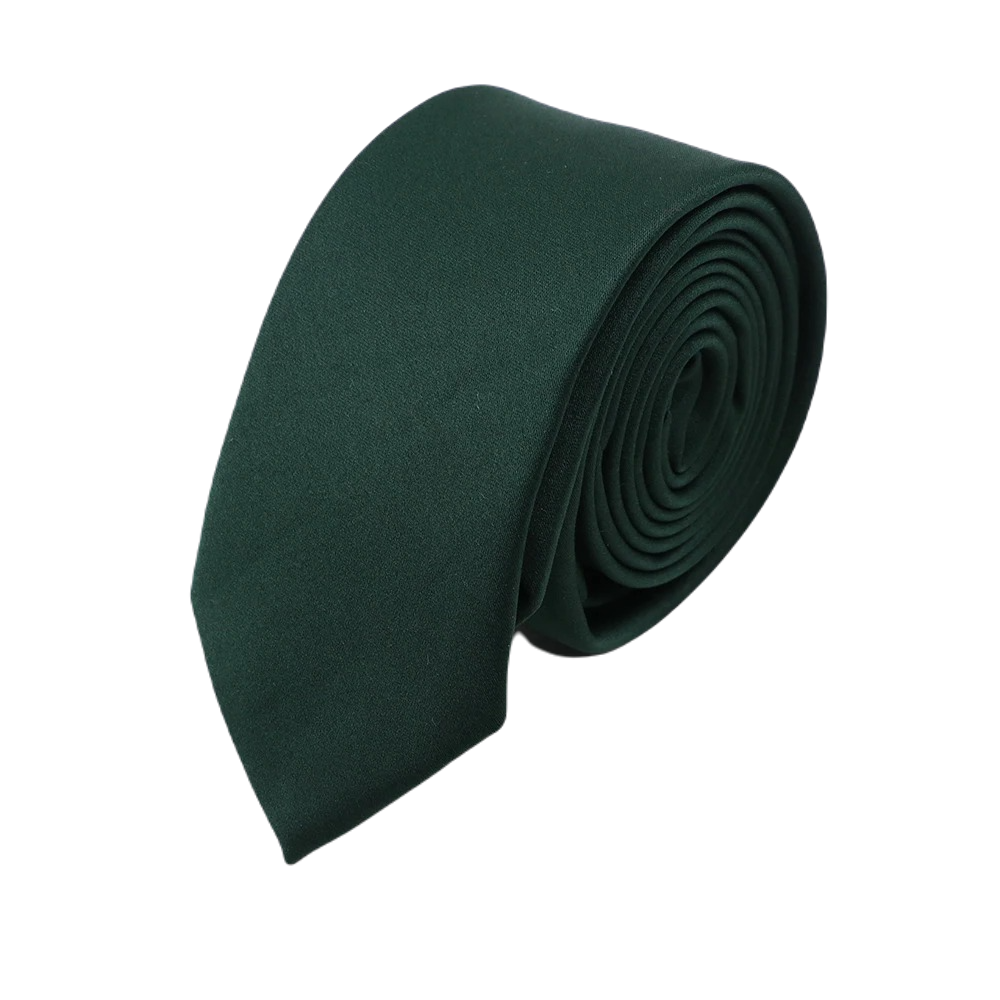 Corbata Satin · Verde Botella