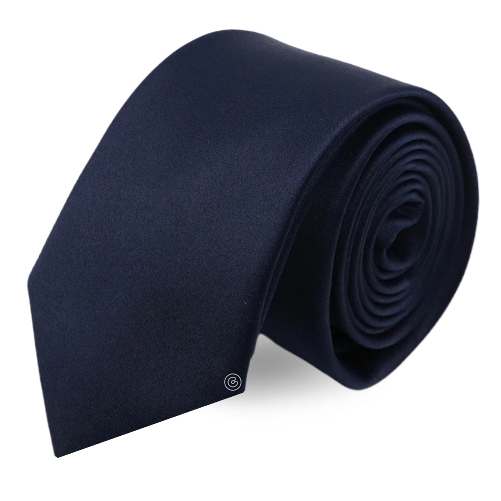 Corbata Satin · Azul Marino