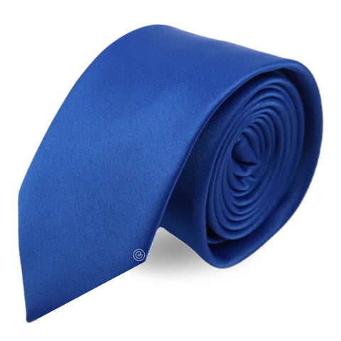 Corbata Satin · Azul Rey