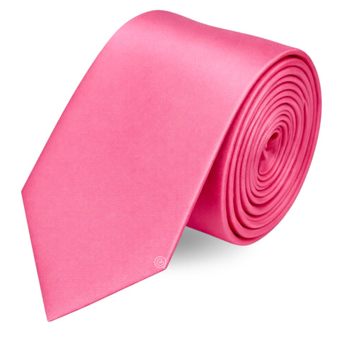 Corbata Satin · Rosa Flamingo