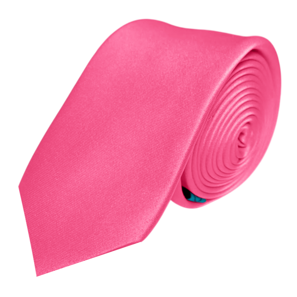 Corbata Satin · Rosa Flamingo