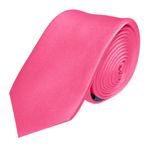 Corbata Satin · Rosa Flamingo
