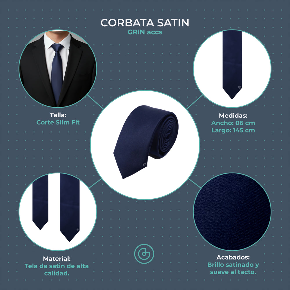 Corbata Satin · Verde Menta