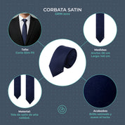 Corbata Satin · Negro