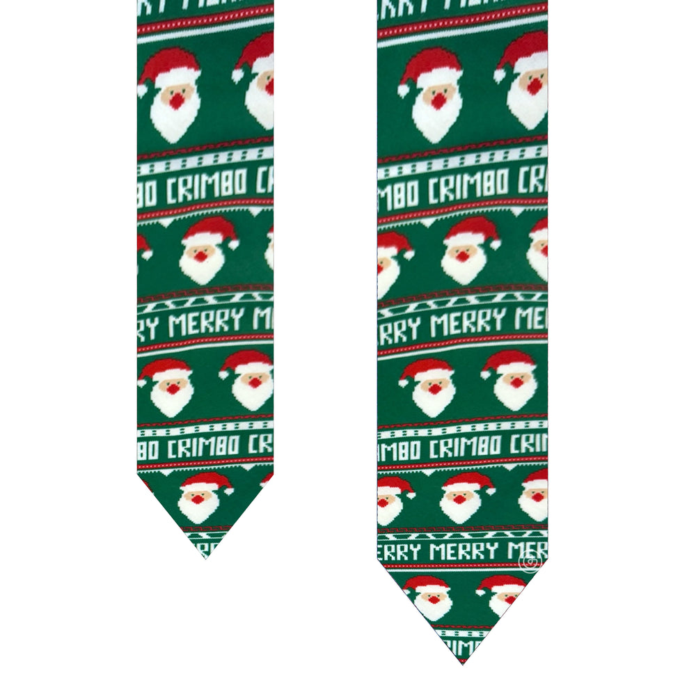 Corbata Navideña Santa - Color Verde Esmeralda - Edicion Limitada