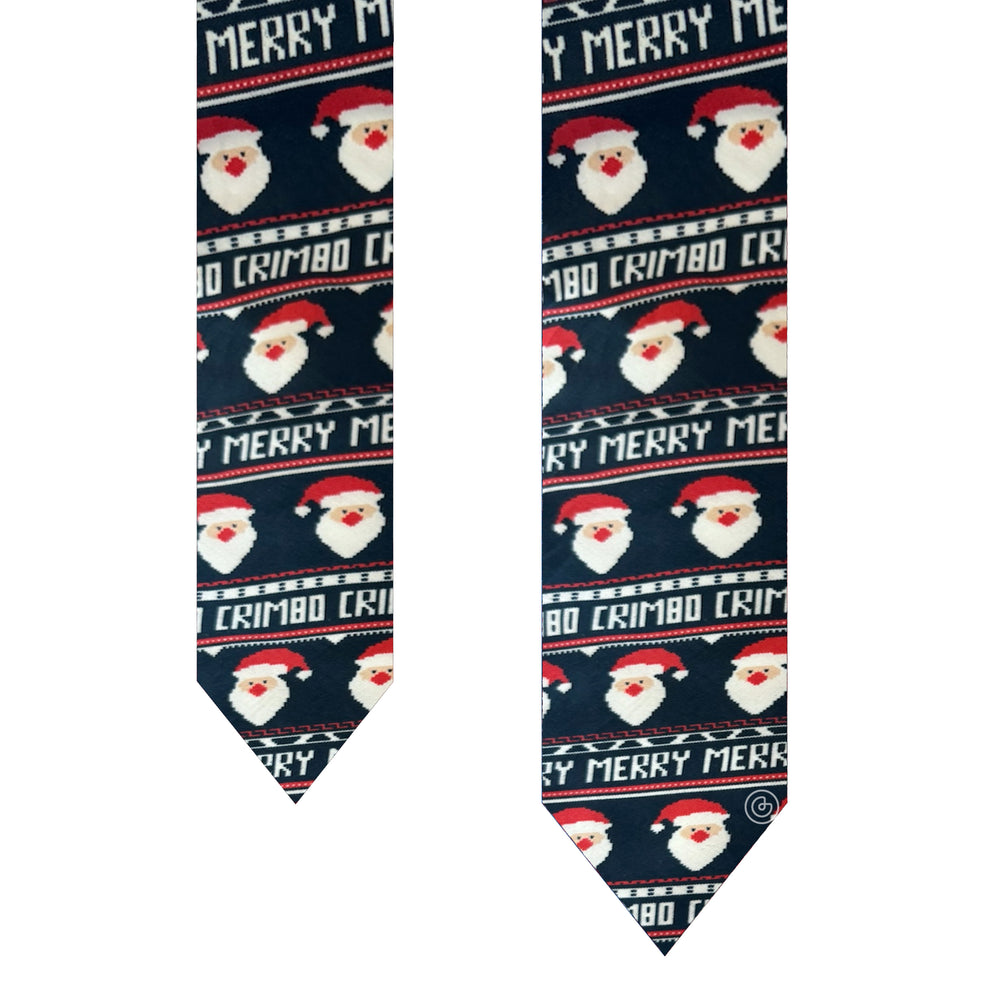 Corbata Navideña Santa - Color Azul Marino - Edicion Limitada