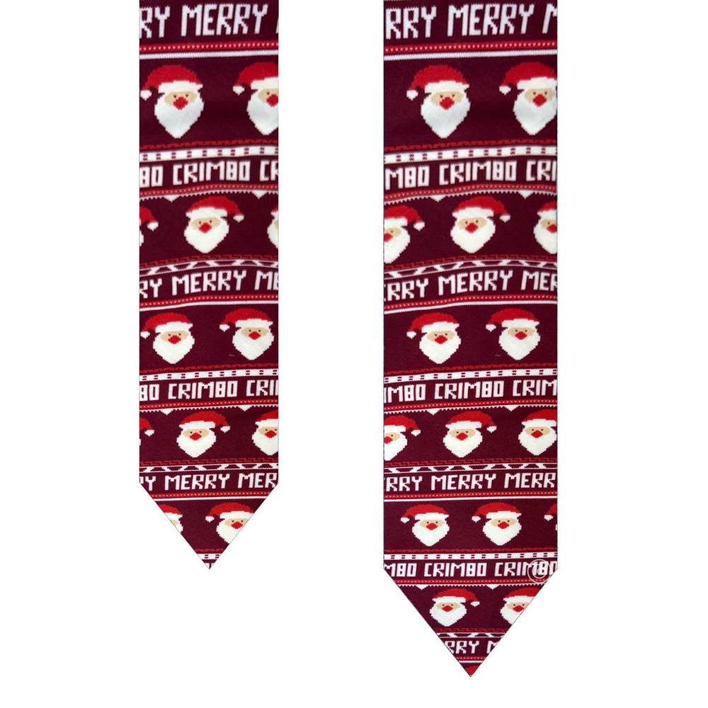 Corbata Navideña Santa - Color Vino - Edicion Limitada