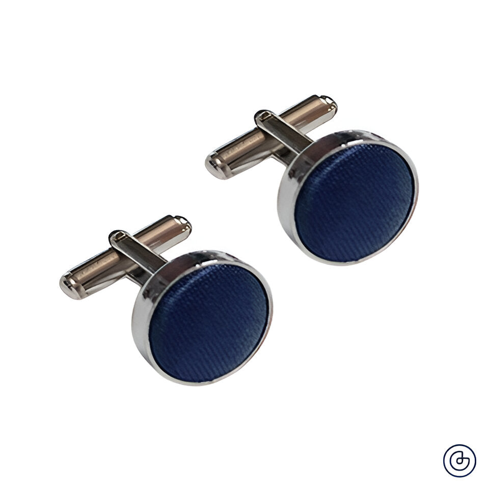 Mancuernillas Satin -  Azul Marino