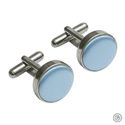 Mancuernillas Satin -  Azul Cielo