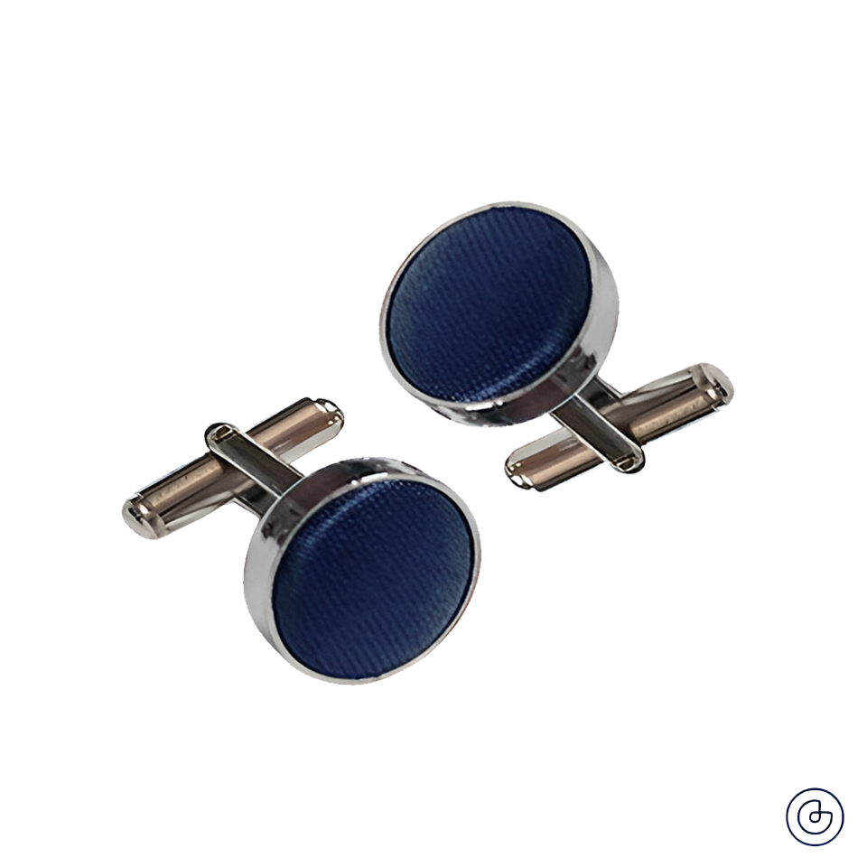 Mancuernillas Satin -  Azul Marino