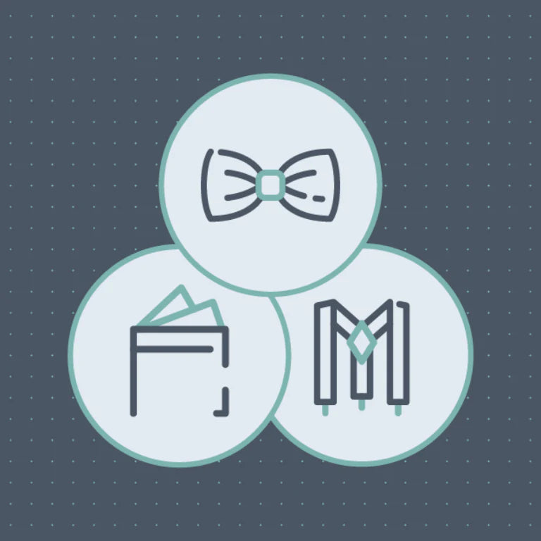Kit: Moño + Tirantes + Pañuelo
