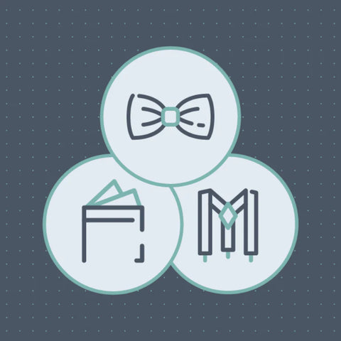 Kit: Moño + Tirantes + Pañuelo