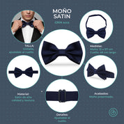Moño Satin · Negro