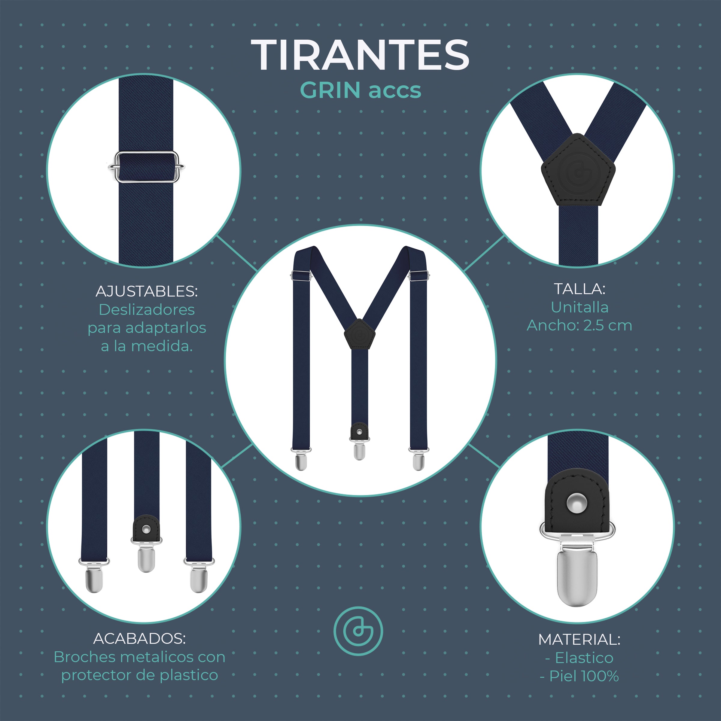 Tirantes Adulto · Oro o Mostaza