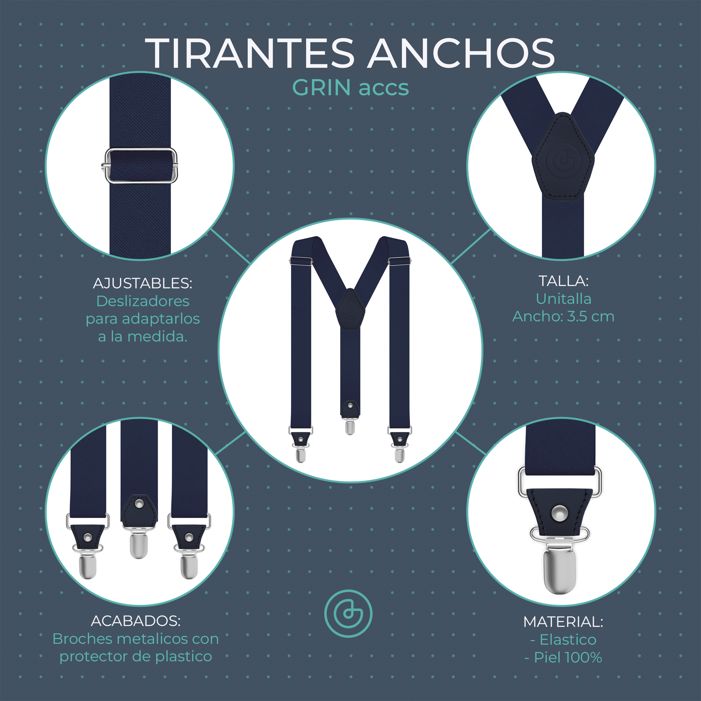 Tirantes Anchos · Azul Rey