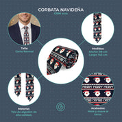 Corbata Navideña Estrellas - Color Vino - Edicion Limitada